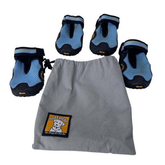 Set of 4 Ruffwear Grip Trex Non-Slip Vibram Sole Paw Protection Medium Dog Boots - Picture 1 of 7